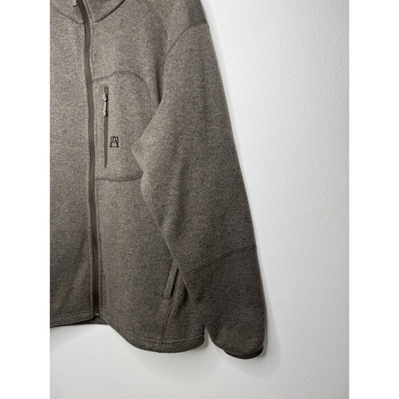 Avalanche Sweater Jacket Medium Brown Mock Neck Full Zip Pockets Mens Size XXL - Picture 4 of 14